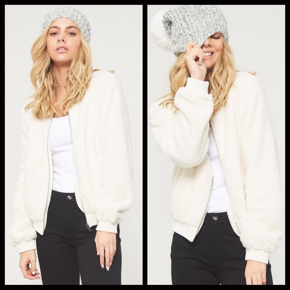 Snow Bunny Fuzzy Bomber - Picture 2 of 5